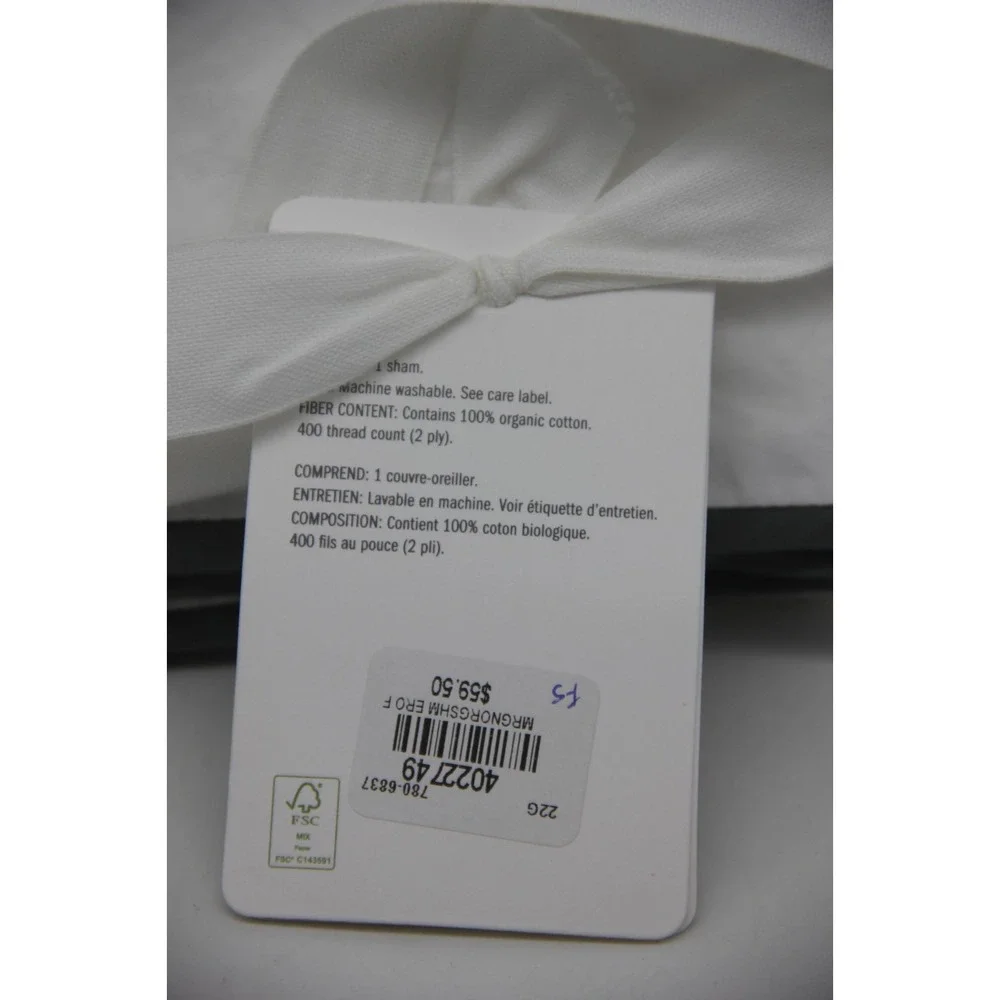 Pottery Barn Morgan White & Gray Euro 26